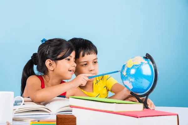 Children learning together in a classroom
